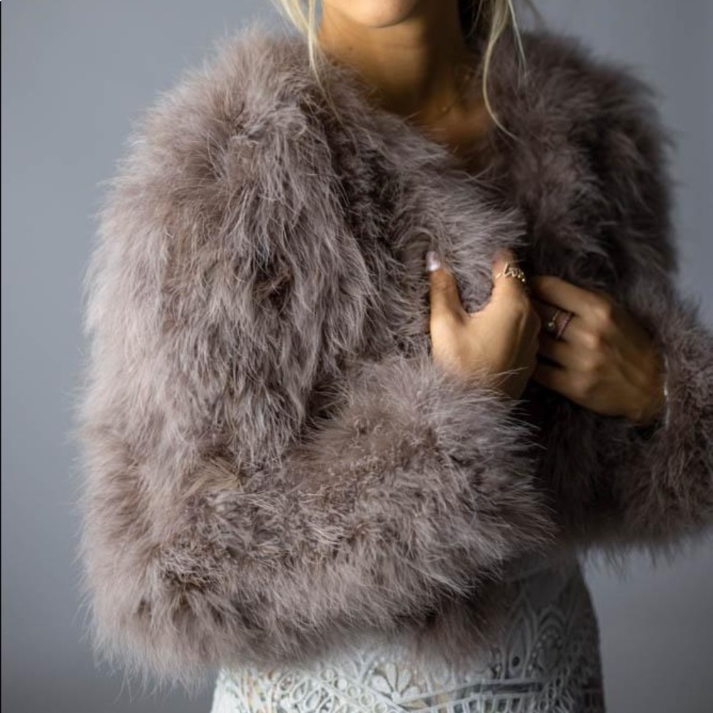 Ostrich feather jacket